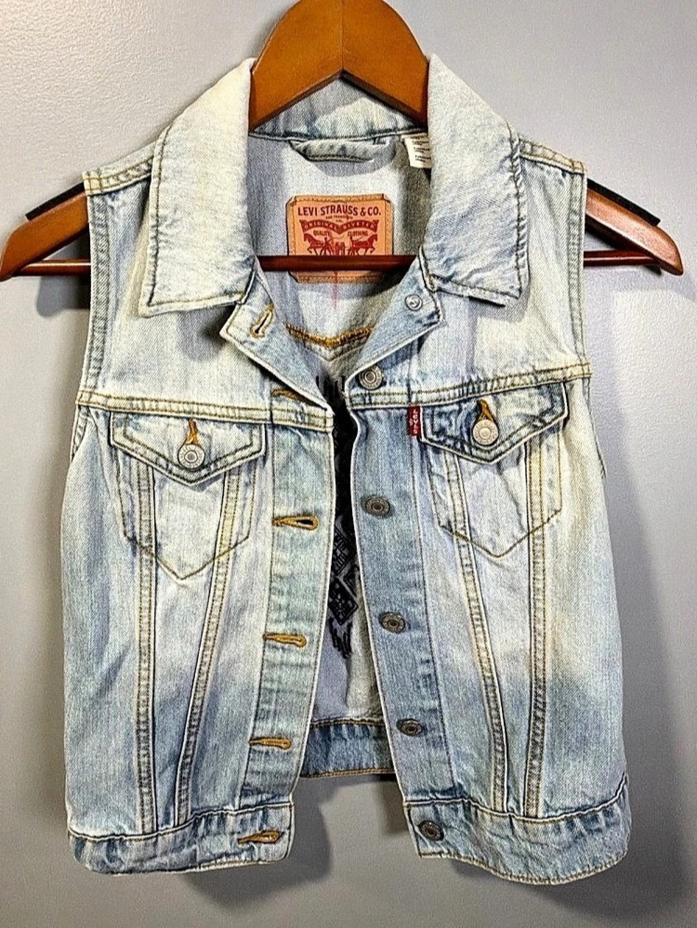 Levi Strauss & Co. Denim Vest Blue Small Like New